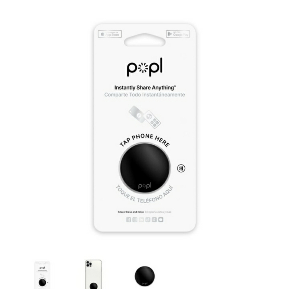 POPL buisness card social connection contact list phone book Black Phone tech